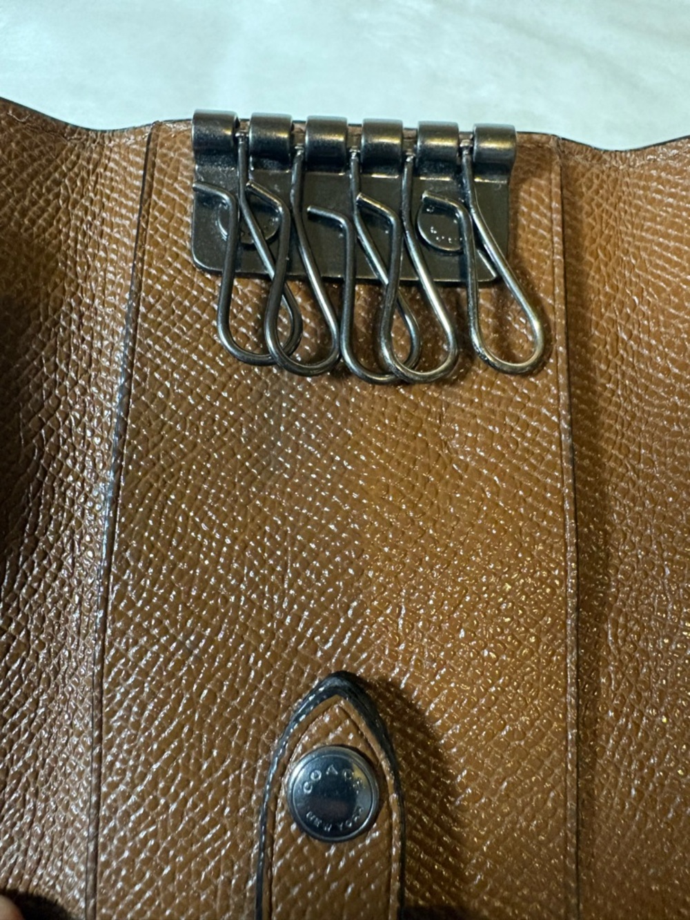 Coach Brown Leather Key & Card Holder - Picture 5 of 7